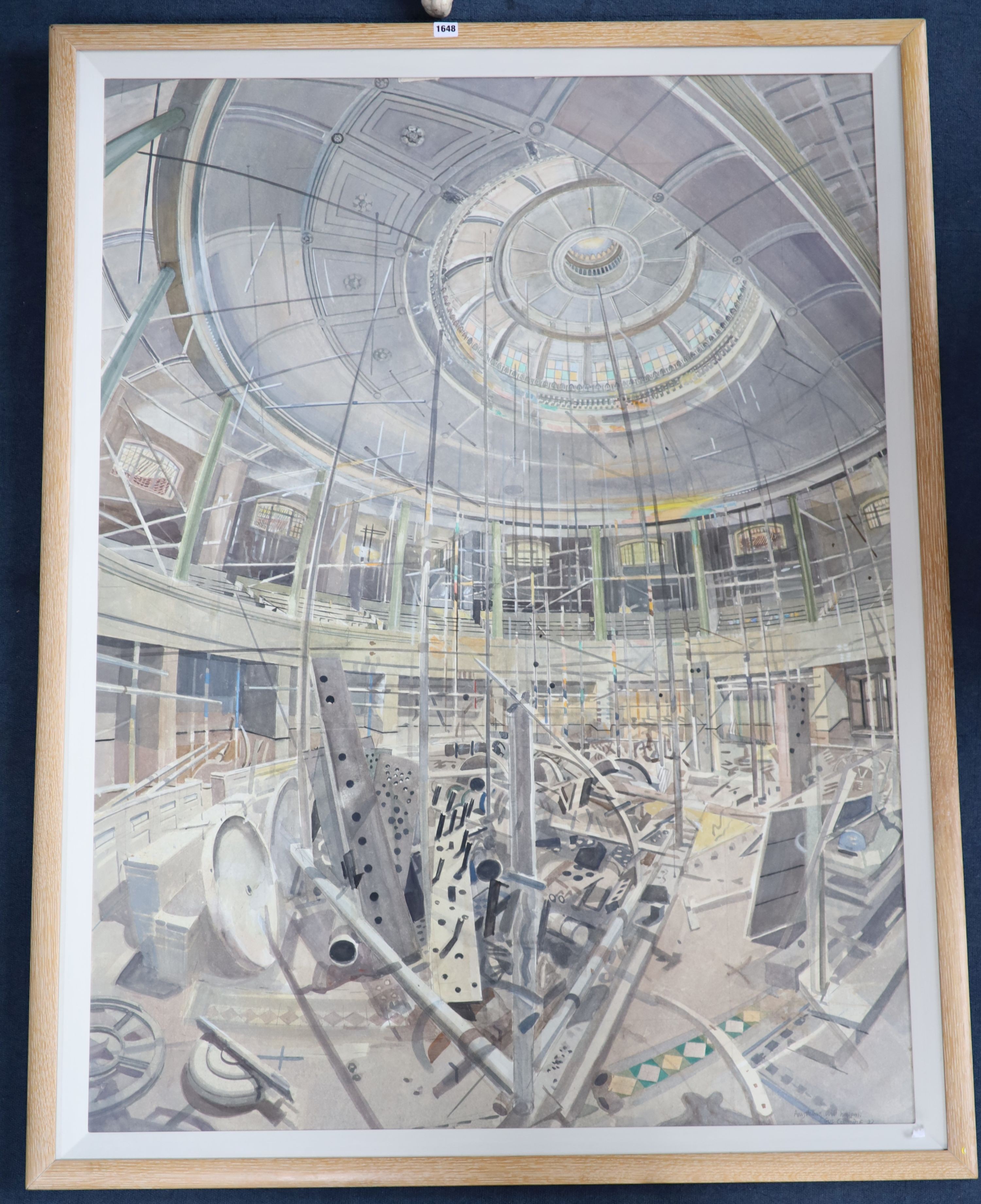Gus Cummins (1943-), watercolour, 'St Mary The Cupola', signed and dated '92, RA Summer Exhibition label verso, 134 x 100cm